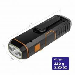 HELIOS Flashlights Portable Micro USB Radio Lantern, Green/Orange