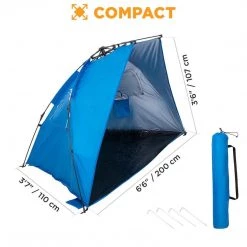 NISUS 2 Person Easy Up Beach Tent Sun Shade Shelter UPF 50+ Beach Tents & Shelters