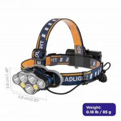 NISUS Headlamps LED Rechargeable Water-resistant Headlamp, Red And White Light