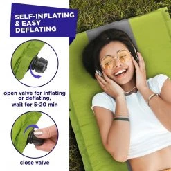 NISUS Sleeping Pads & Hammocks 2-inch Self Inflating Camping Sleeping Pad, Green And Gray