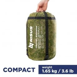 NISUS TRAVEL EXTREME 220/90/200 Compact Lightweight Waterproof Synthetic Cotton Lined Camping Sleeping Bag Sleeping Bags