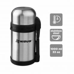 NISUS Double Wall Insulated Compact Vacuum Flask With Handle, 33 Oz Water Flasks 8 NISUS Double Wall Insulated Compact Vacuum Flask With Handle, 33 Oz Water Flasks