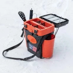 NISUS Ice Fish Boxes & Bait Bucket FishBox 10 Liter SeatBox For Ice Fishing, 2 Compartments
