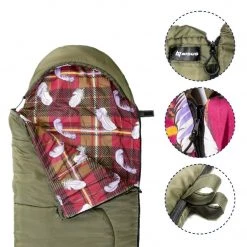 NISUS Sleeping Bags TRAVEL 220/70/400 Large Size Lightweight Synthetic Cotton Lined Camping Sleeping Bag