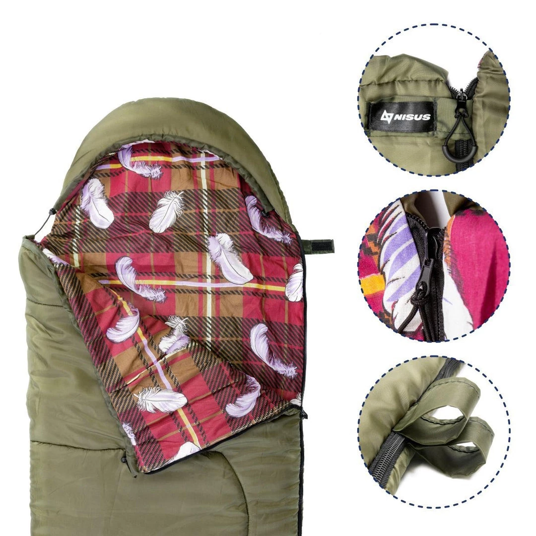 NISUS Sleeping Bags TRAVEL 220/70/300 Large Lightweight Synthetic Insulated Camping Sleeping Bag 9 NISUS Sleeping Bags TRAVEL 220/70/300 Large Lightweight Synthetic Insulated Camping Sleeping Bag