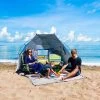 NISUS Large Easy Up Beach Tent For 4 Person Sun Shade Shelter UPF 50+