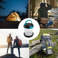 NISUS Lanterns Solar Rechargeable Collapsible LED Lantern With Power Bank