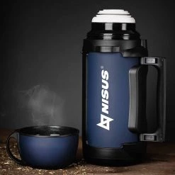 NISUS Blue Large Insulated Water Flask With Handle, 47 Oz Water Flasks