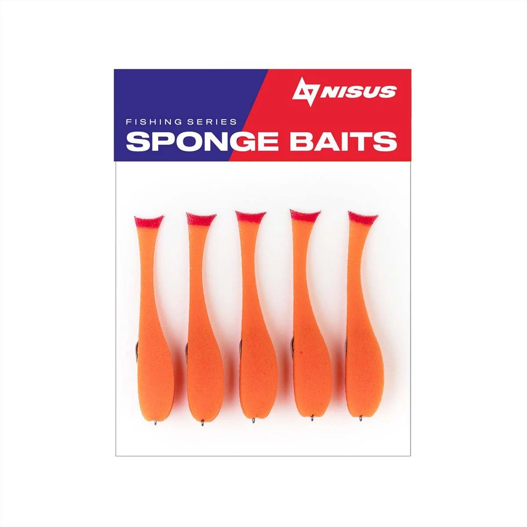 Nisus 3.5 Inch Sponge Fishing Lure, Offset Hook, Pack Of 5 9 Nisus 3.5 Inch Sponge Fishing Lure, Offset Hook, Pack Of 5