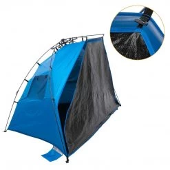 NISUS Large Easy Up Beach Tent For 4 Person Sun Shade Shelter UPF 50+