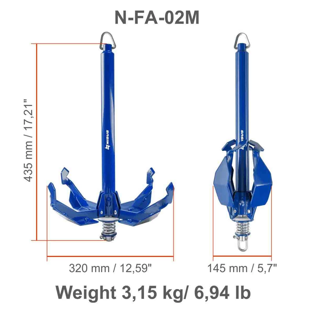 NISUS 7 Lbs Grapnel Portable Folding Anchor 5 NISUS 7 Lbs Grapnel Portable Folding Anchor