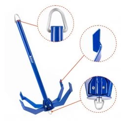 NISUS Anchors 3 Lbs Grapnel Portable Folding Anchor 8 NISUS Anchors 3 Lbs Grapnel Portable Folding Anchor