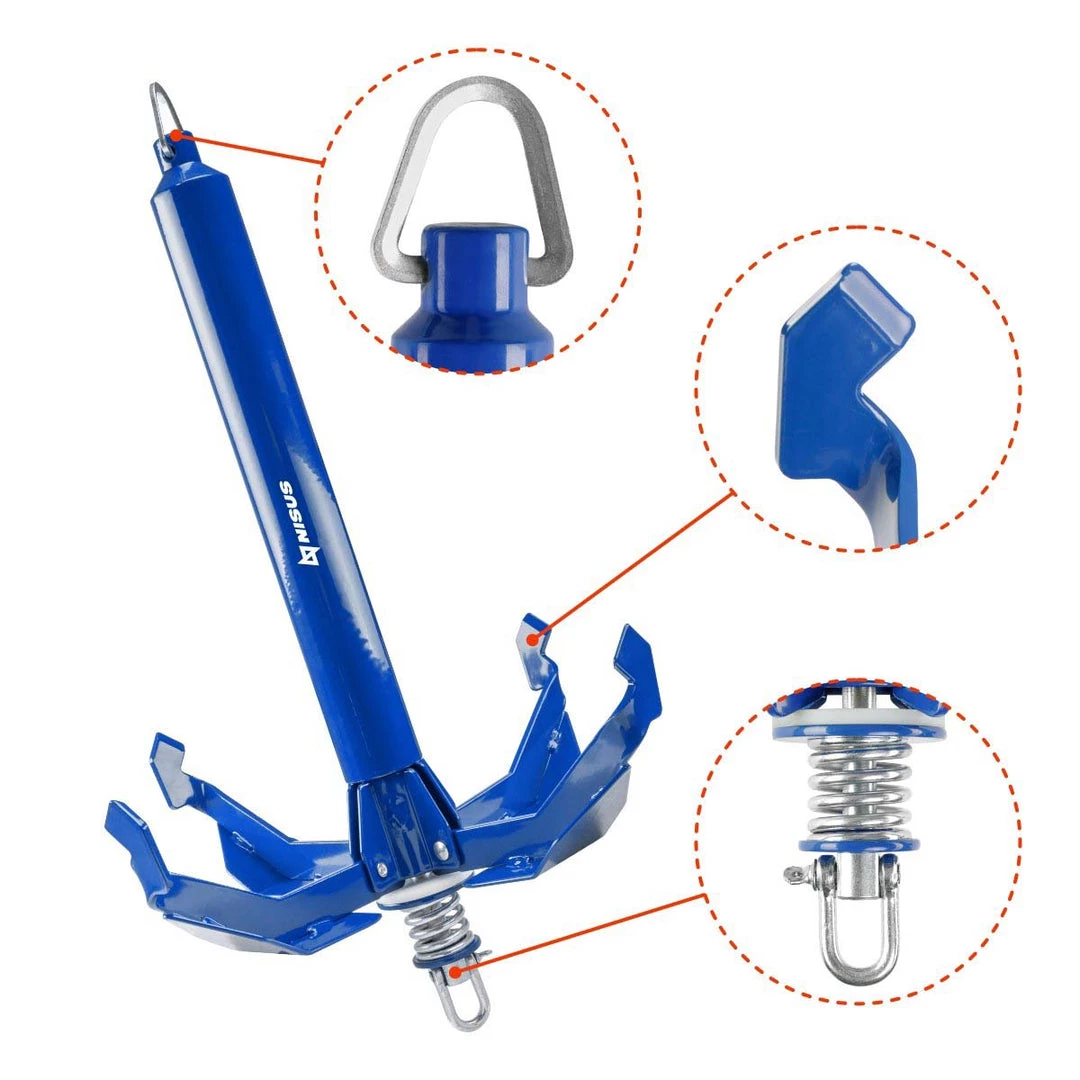 NISUS 9.7 Lbs Grapnel Portable Folding Anchor 6 NISUS 9.7 Lbs Grapnel Portable Folding Anchor