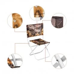 NISUS Camo Print Folding Fishing Chair With Back Support