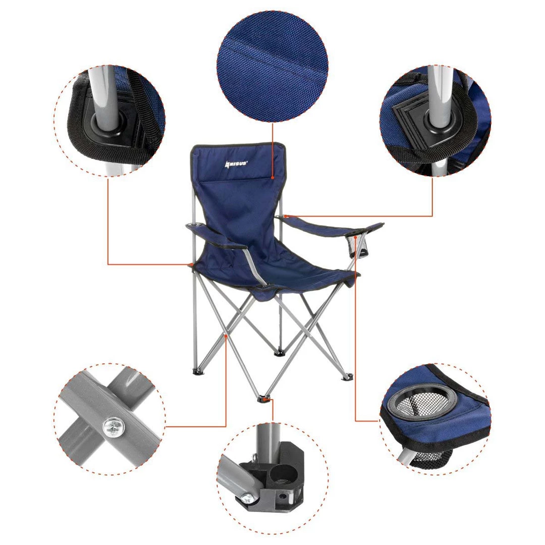 NISUS Portable Reclining Camping Armchair With Cup Holder Armrest Oversize FISHING CHAIRS 7 NISUS Portable Reclining Camping Armchair With Cup Holder Armrest Oversize FISHING CHAIRS