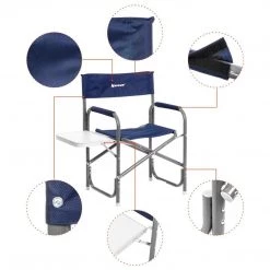 Nisus Aluminum Folding Director's Chair With Side Table FISHING CHAIRS
