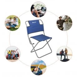 NISUS Folding Steel Frame Camping Chair With Back Support FISHING CHAIRS