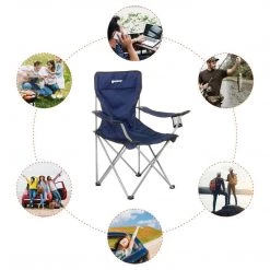 NISUS Portable Reclining Camping Armchair With Cup Holder Armrest Oversize FISHING CHAIRS 13 NISUS Portable Reclining Camping Armchair With Cup Holder Armrest Oversize FISHING CHAIRS