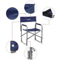 Nisus Blue Folding Aluminum Director's Chair For Camping 14 Nisus Blue Folding Aluminum Director's Chair For Camping