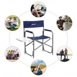 Nisus Aluminum Folding Director's Chair With Side Table FISHING CHAIRS
