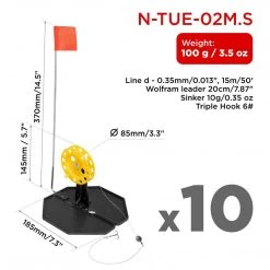 NISUS Ice Auger Cordless Drill Bit Fisherman Bundle Set - Chisel, Adapter, Tackle Box And More Ice Augers & Bits