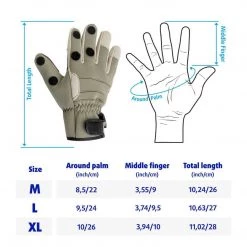 HELIOS Neoprene Ice Fishing Waterproof Gloves - Slit Finger