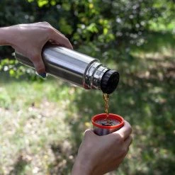 NISUS Water Flasks Compact Stainless Steel Vacuum Flask With Lid Cup, 33 Oz