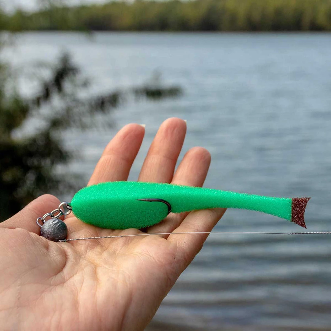 NISUS 5" Sponge Bait With A Double Hook For Predatory Fish, Multi-Colored, 5 Pcs Soft Bait Lure 4 NISUS 5" Sponge Bait With A Double Hook For Predatory Fish, Multi-Colored, 5 Pcs Soft Bait Lure