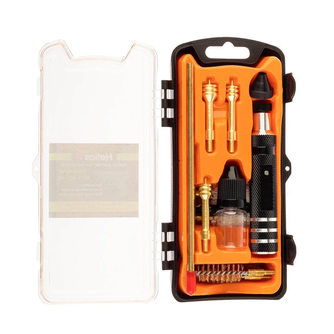 HELIOS Gun Cleaning Kits Gun Cleaning Kit, .357, .40, .45 Caliber, 14 Items, Plastic Case 5 HELIOS Gun Cleaning Kits Gun Cleaning Kit, .357, .40, .45 Caliber, 14 Items, Plastic Case