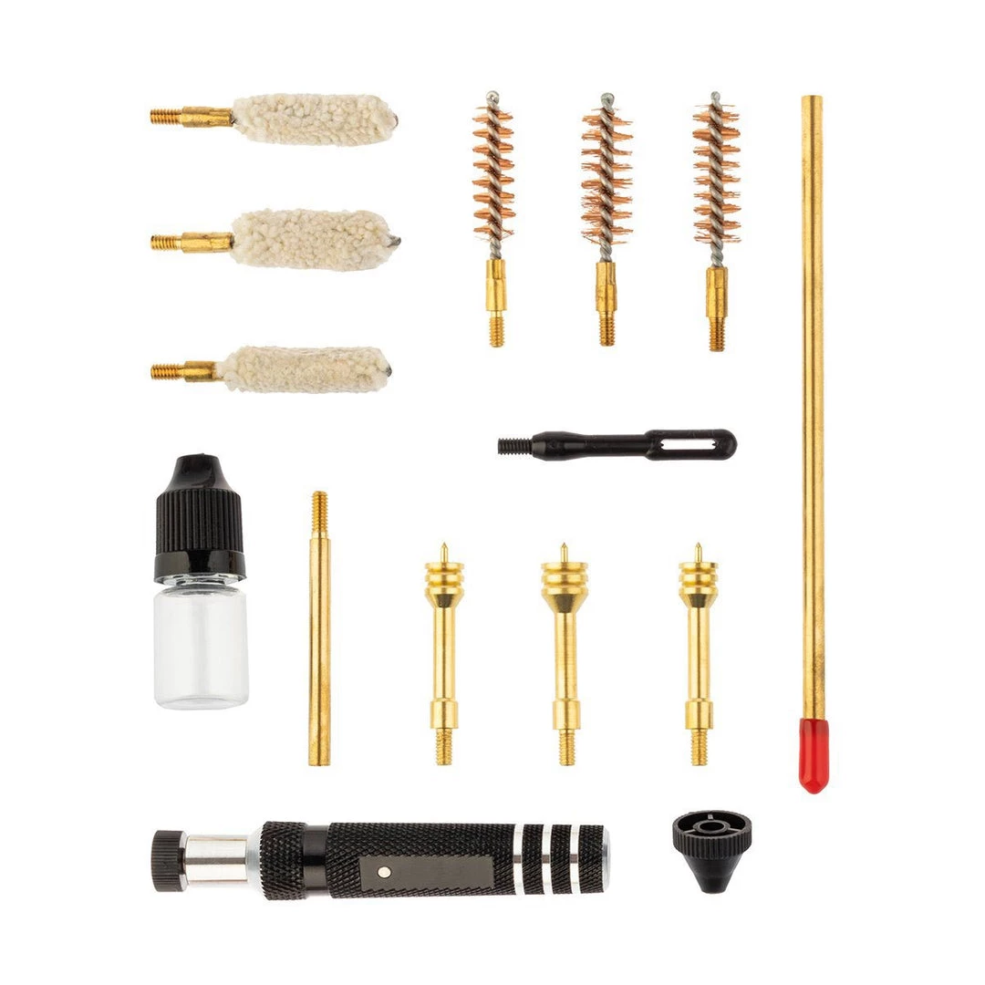 HELIOS Gun Cleaning Kits Gun Cleaning Kit, .357, .40, .45 Caliber, 14 Items, Plastic Case 6 HELIOS Gun Cleaning Kits Gun Cleaning Kit, .357, .40, .45 Caliber, 14 Items, Plastic Case