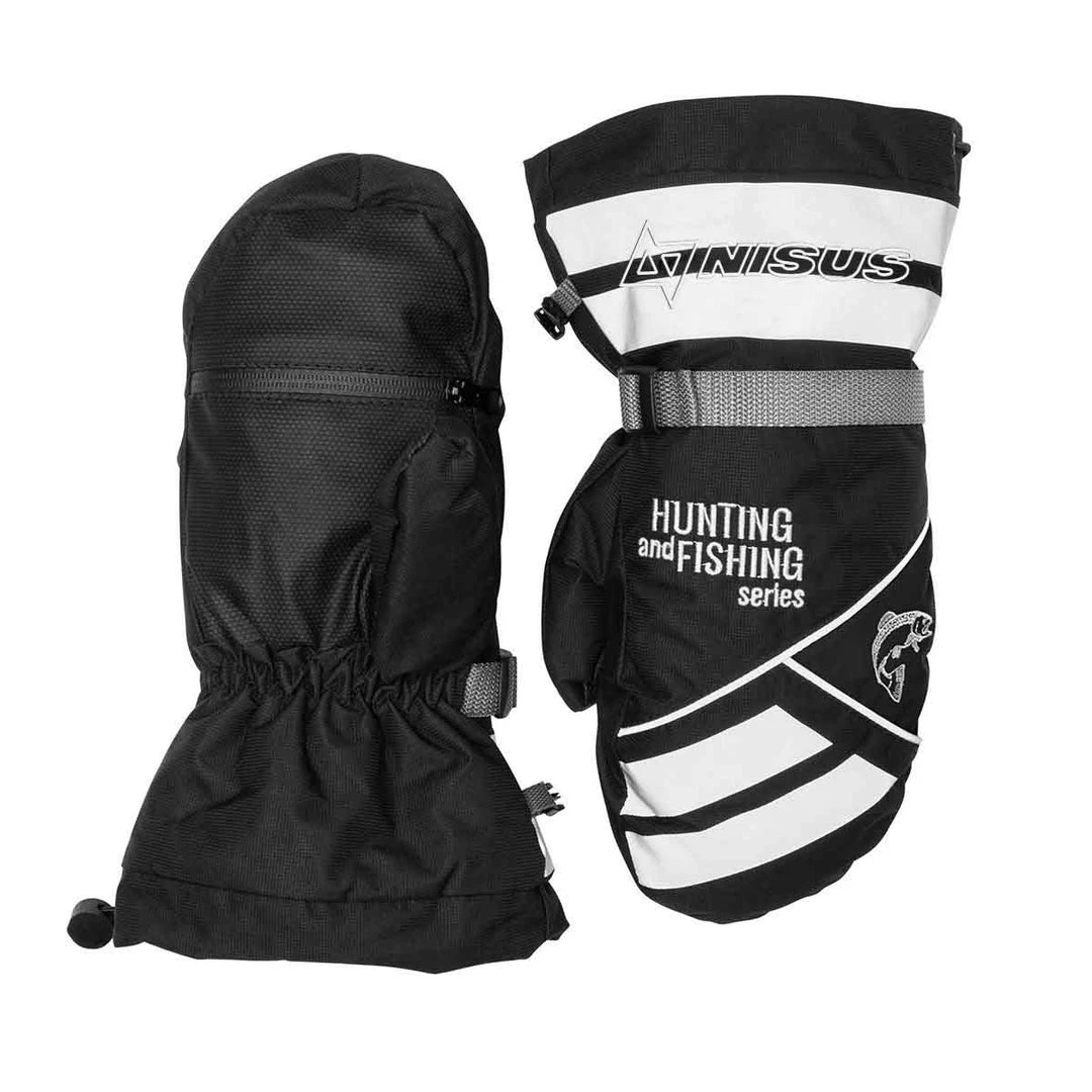 NISUS Apparel Professional Winter Waterproof Breathable Mittens For Ice Fishing, Black/White/Red, XL 4 NISUS Apparel Professional Winter Waterproof Breathable Mittens For Ice Fishing, Black/White/Red, XL