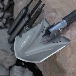 HELIOS Multifunctional 35-inch Folding Survival Shovel For Camping Shovels