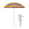 NISUS 4 Ft Bright Folding Beach Umbrella With Sand Anchor, UV 50+ Sunshade