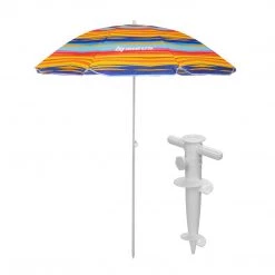 Cheap TONAREX Store 51 NISUS 4 Ft Bright Folding Beach Umbrella With Sand Anchor, UV 50+ Sunshade