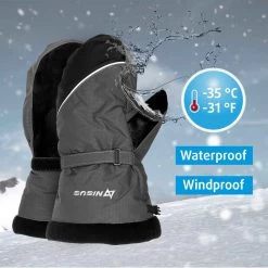 NISUS Nord XL Winter Waterproof Insulated Mittens For Cold Weather, Ice Fishing Apparel