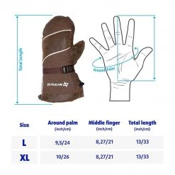 NISUS Kevlar Winter Breathable Insulated Mittens For Cold Weather, Winter, Ice Fishing XL Apparel