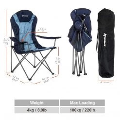 NISUS FISHING CHAIRS Portable Camping Armchair With Cup Holder Armrest Oversize