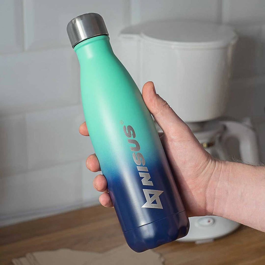 NISUS Water Bottles Double-Colored Twist Top Water Bottle | 17 Oz | Stainless Steel | CLEARANCE 6 NISUS Water Bottles Double-Colored Twist Top Water Bottle | 17 Oz | Stainless Steel | CLEARANCE