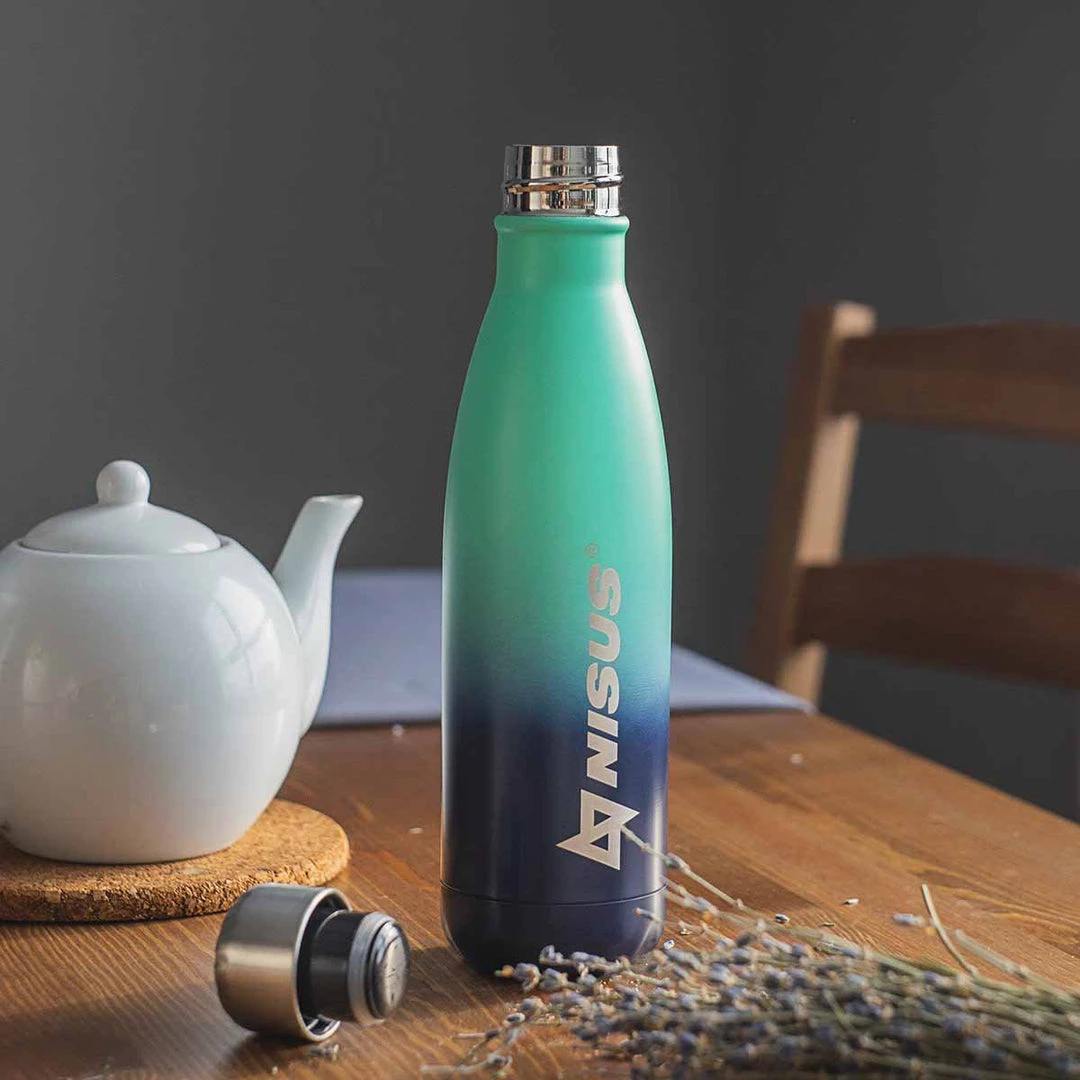 NISUS Water Bottles Double-Colored Twist Top Water Bottle | 17 Oz | Stainless Steel | CLEARANCE 10 NISUS Water Bottles Double-Colored Twist Top Water Bottle | 17 Oz | Stainless Steel | CLEARANCE