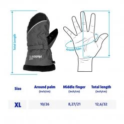 HELIOS Apparel Nord Fleece Mitts Winter Sports Mittens For Men 15 HELIOS Apparel Nord Fleece Mitts Winter Sports Mittens For Men