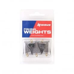 NISUS Pyramid Fishing Lead Sinker Weight, 5 Per Pack, 1 Oz Weights & Sinkers