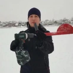 TONAR BURAN Professional Ice Fishing Auger With Cordless Drill Adapter
