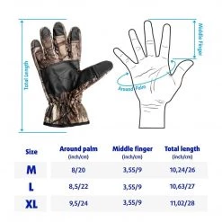 HELIOS Microfleece Insulated Waterproof Slit Finger Gloves For Men Apparel