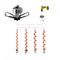 TONAR Ice Augers & Bits Professional Ice Fishing Auger Drill Bit With Cordless Drill Adapter | Drill Attachment Adapter With Safety Handle | Essential Ice Fishing Gear For Ice Anglers 18 TONAR Ice Augers & Bits Professional Ice Fishing Auger Drill Bit With Cordless Drill Adapter | Drill Attachment Adapter With Safety Handle | Essential Ice Fishing Gear For Ice Anglers