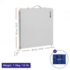 NISUS Folding Outdoor Camping Table | Lightweight Aluminum | Adjustable Height | Four Stools Included | 4 FT Length | CLEARANCE