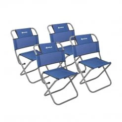 NISUS Set Of Four Compact Outdoor Portable Folding Tourist Chairs