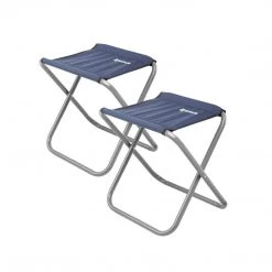 NISUS Set Of 2 Blue Folding Camping Chairs With Steel Frame