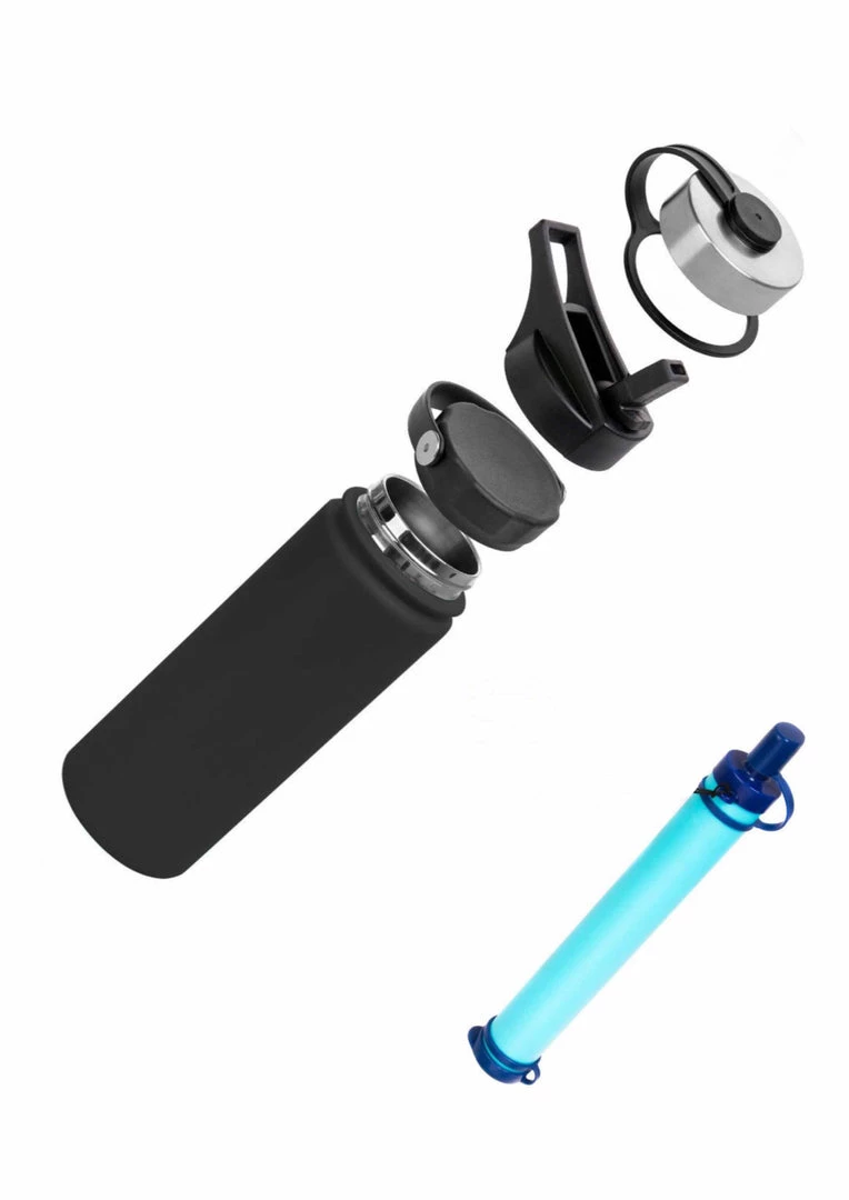 NISUS 18 Oz Stainless Steel Water Bottle And Carbon 0.1-micron Filter Water Bottles 3 NISUS 18 Oz Stainless Steel Water Bottle And Carbon 0.1-micron Filter Water Bottles